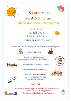 Einladungsplakat zum ABS Sommerfest