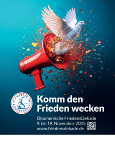 Plakat der Ökumenischen Friedensdekade 2025